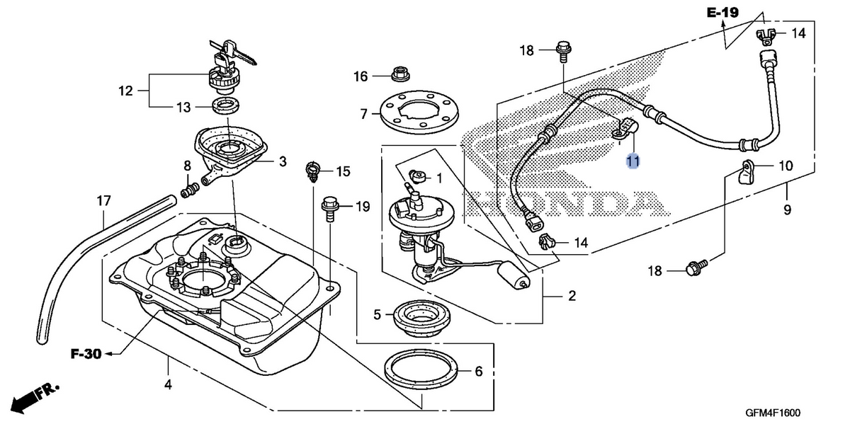 Honda OEM part 17569-GFM-K00