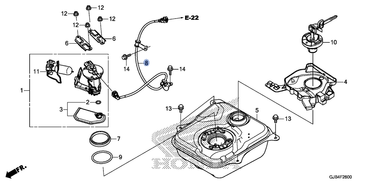 Honda OEM part 17570-GGZ-J01