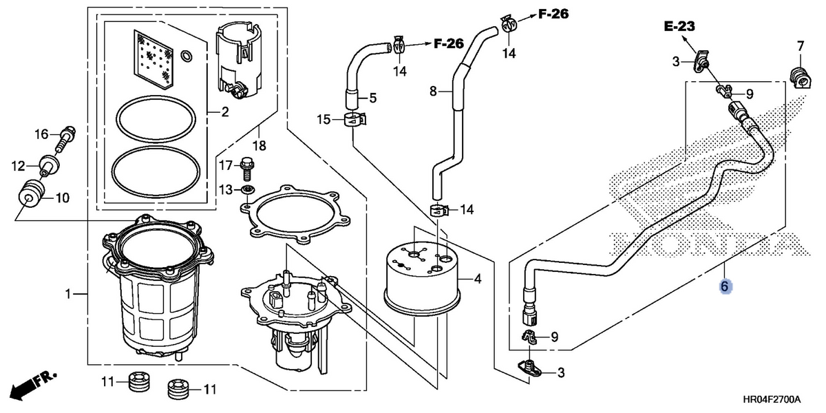 Honda OEM part 17570-HR0-F01