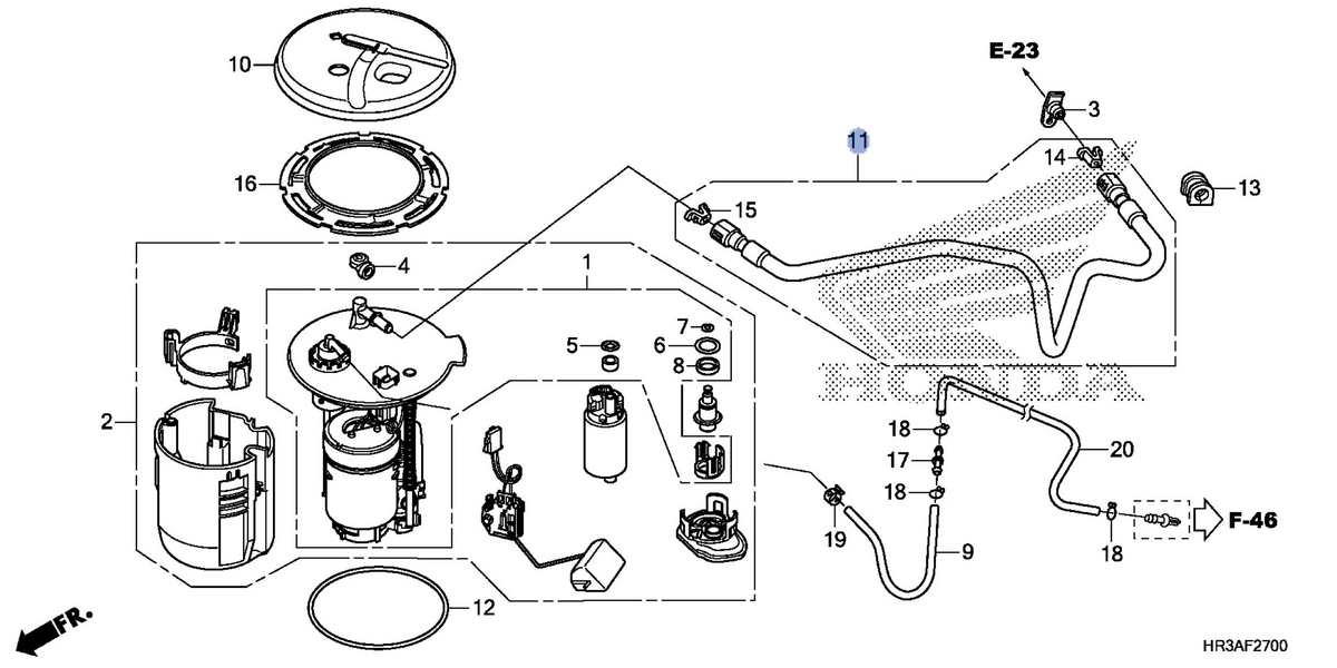 Honda OEM part 17570-HR3-A21