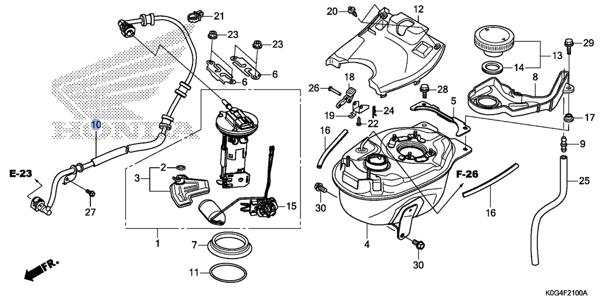 Honda OEM part 17570-K0G-901