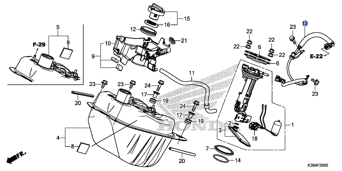 Honda OEM part 17570-K36-J01
