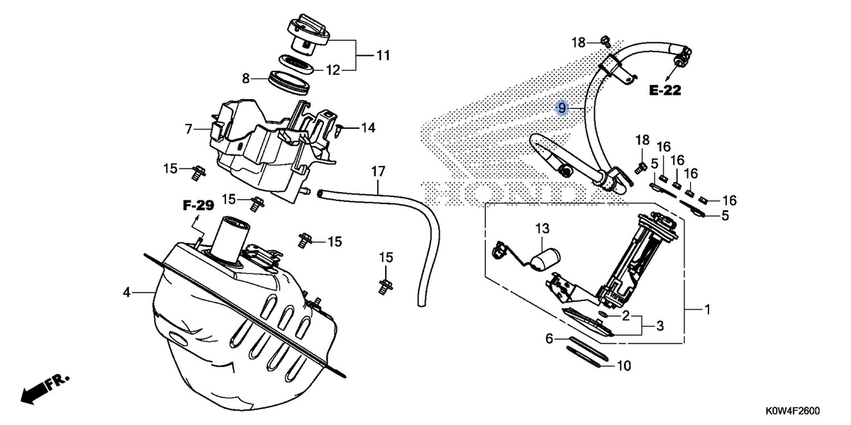 Honda OEM part 17570-K97-T01