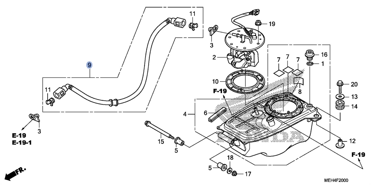 Honda OEM part 17570-MEH-003
