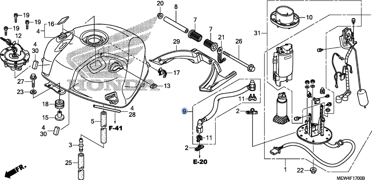 Honda OEM part 17570-MEW-L01