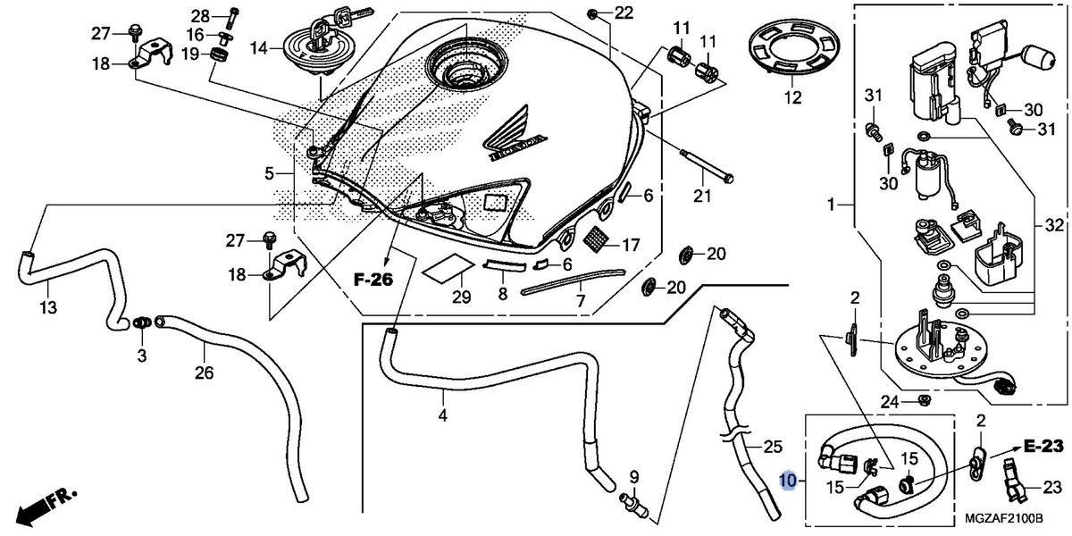 Honda OEM part 17570-MGZ-J01