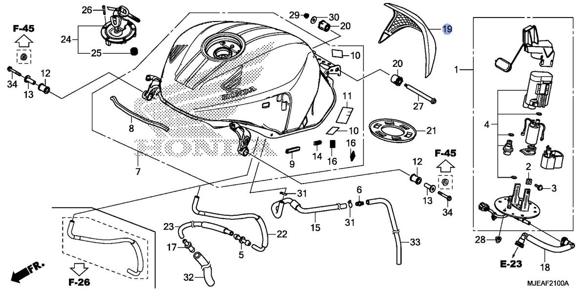 Honda OEM part 17570-MJE-D40