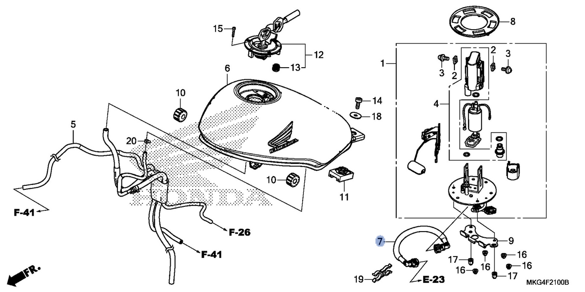 Honda OEM part 17570-MKG-A01