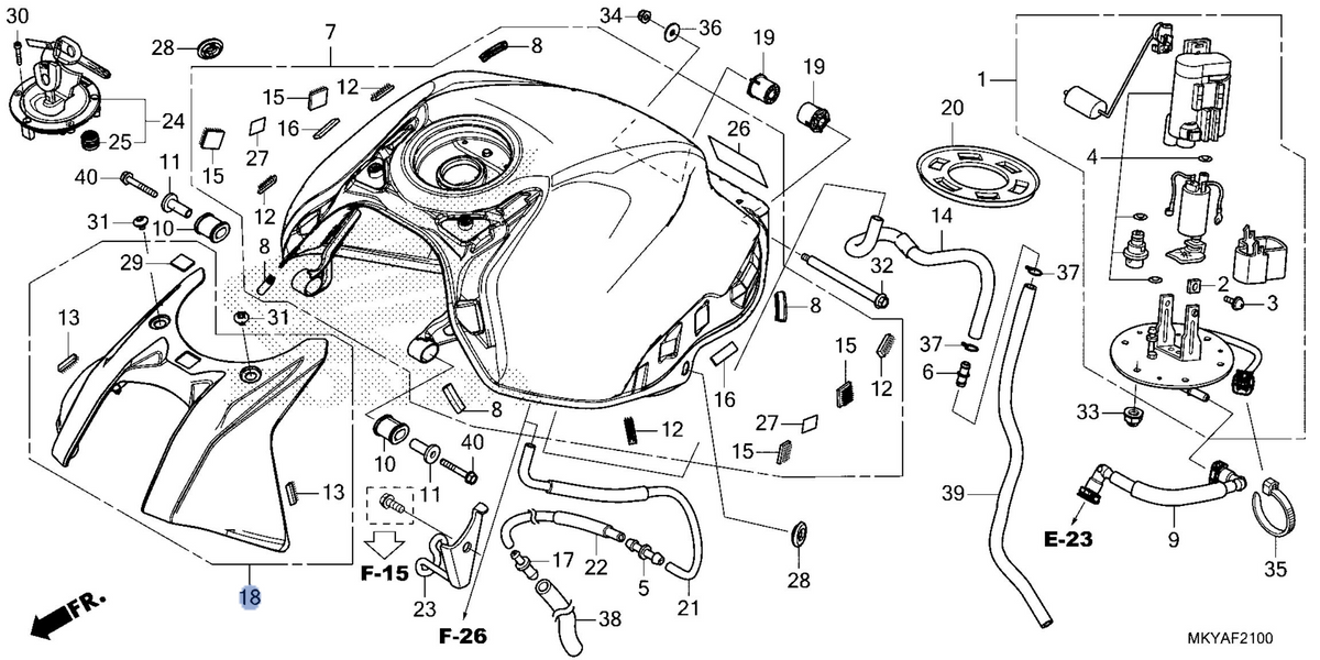 Honda OEM part 17570-MKY-D50ZC