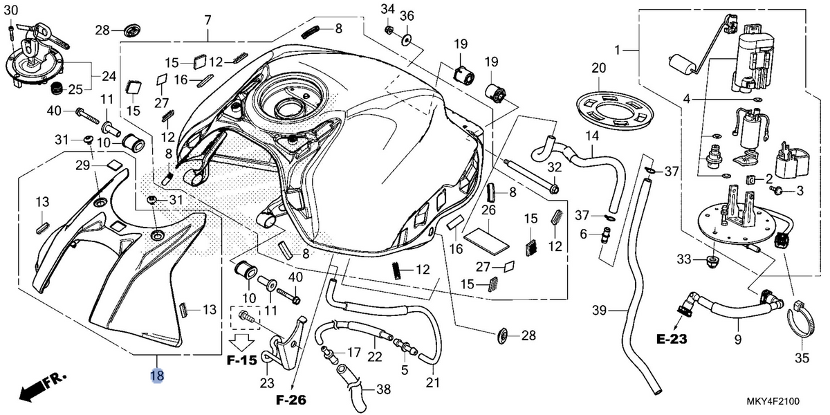 Honda OEM part 17570-MKY-D50ZT