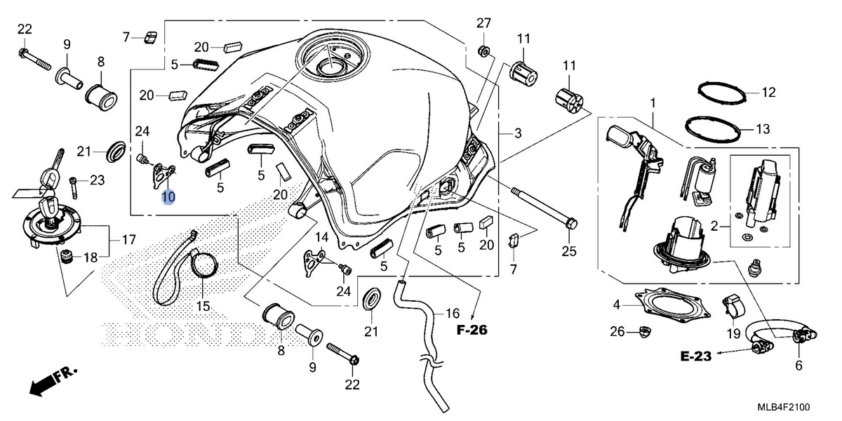 Honda OEM part 17570-MLB-D00