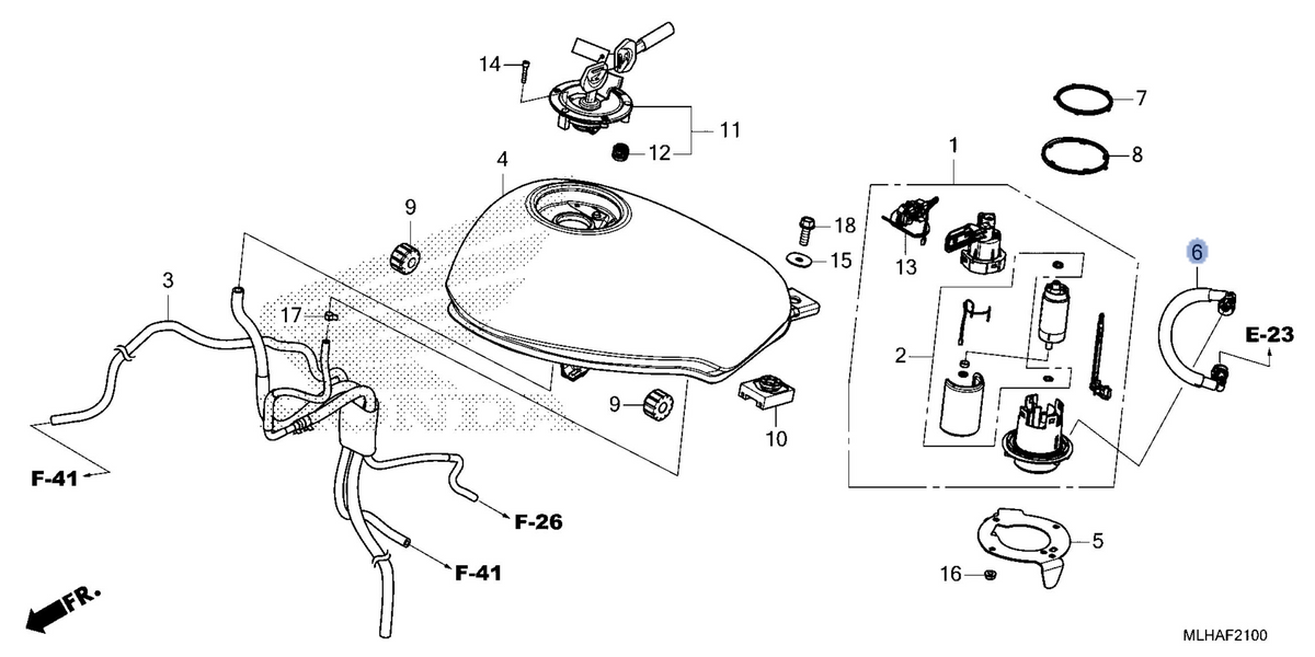 Honda OEM part 17570-MLH-D41