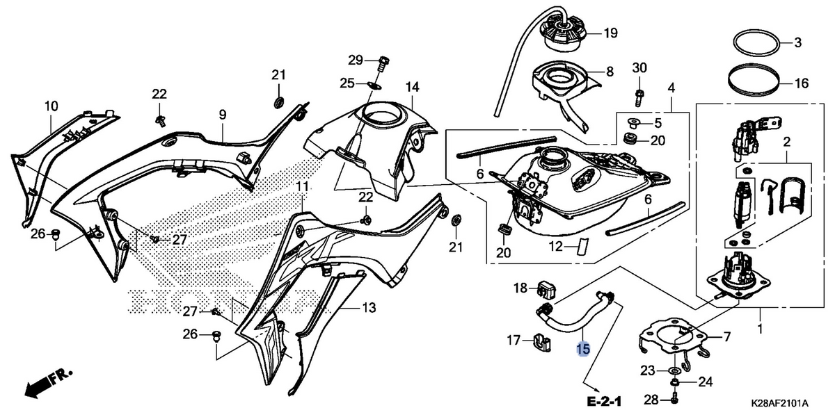 Honda OEM part 17571-K28-A61