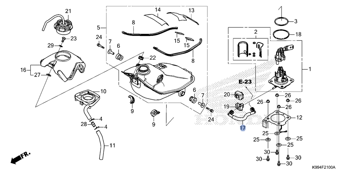 Honda OEM part 17571-K99-A01