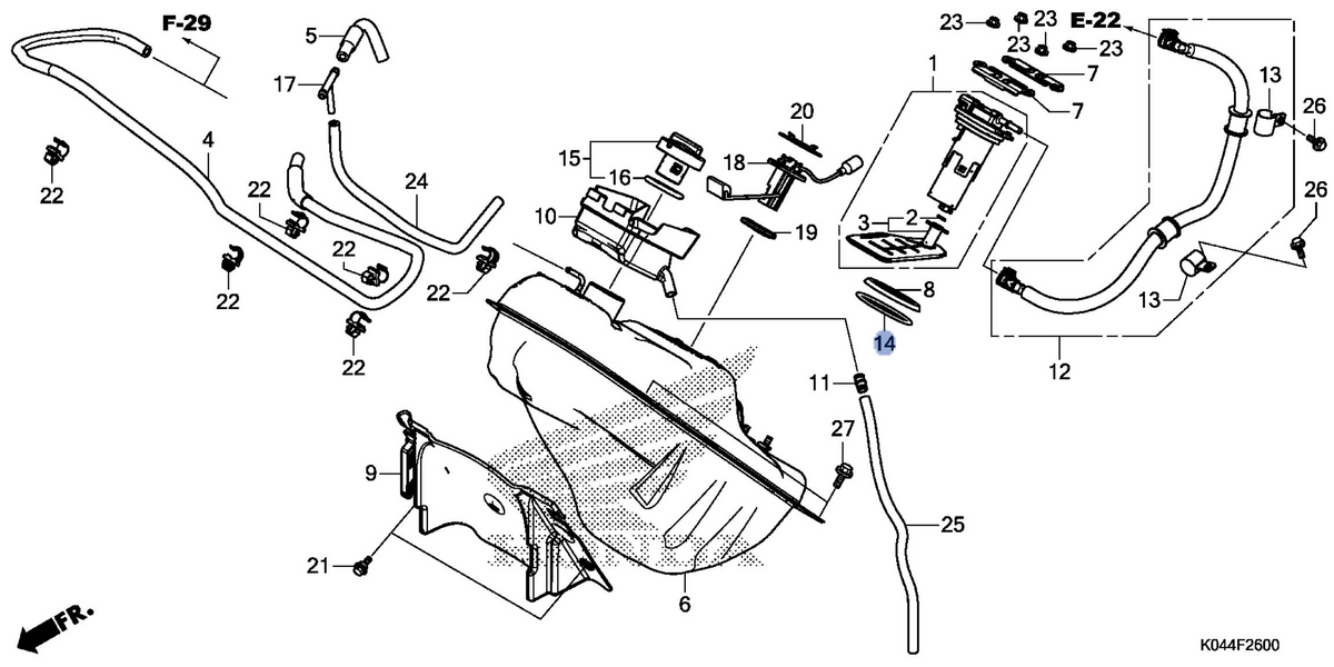 Honda OEM part 17572-GGL-J00