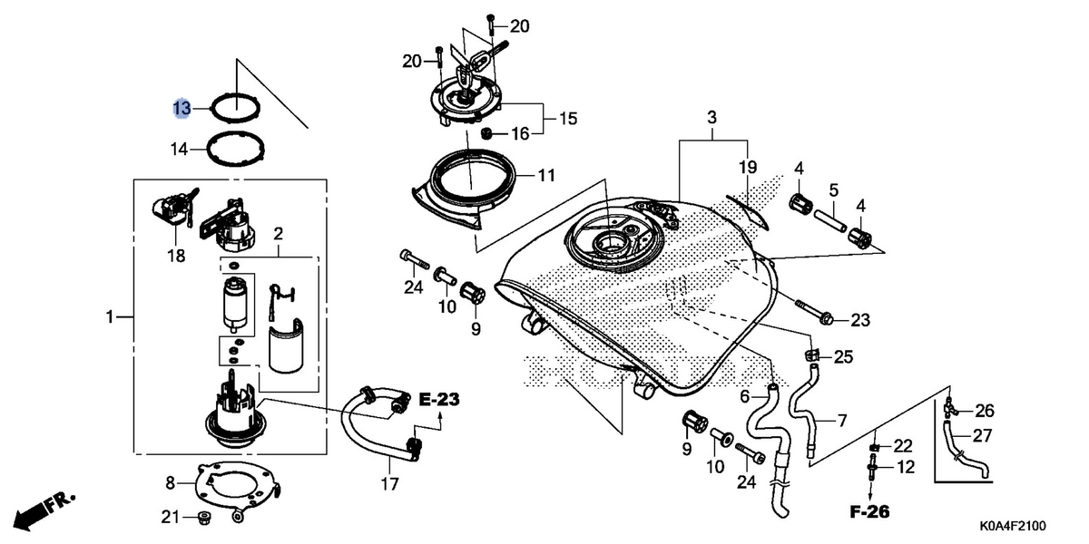 Honda OEM part 17572-GHB-613