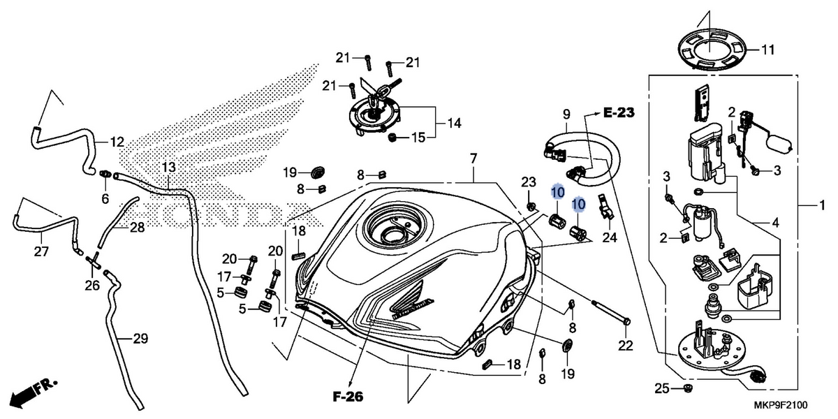 Honda OEM part 17572-KPP-T00