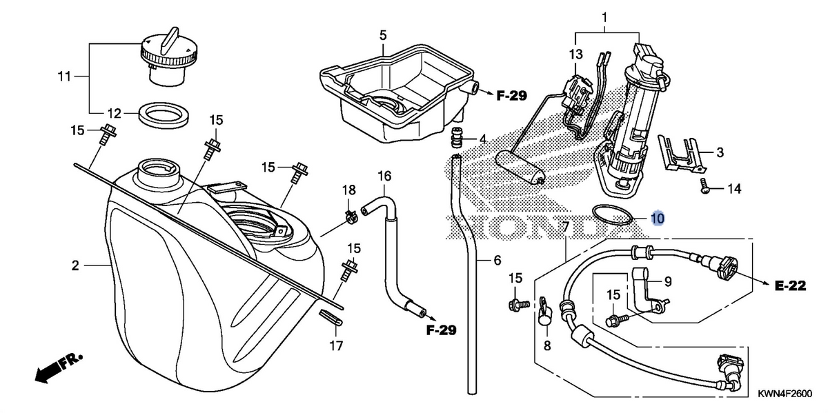 Honda OEM part 17572-KWB-600