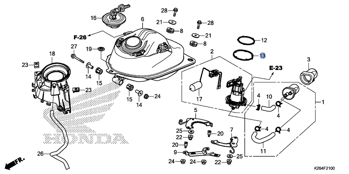Honda OEM part 17573-K26-900