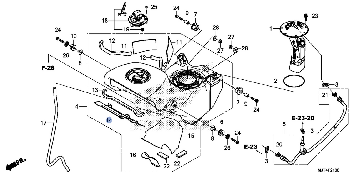 Honda OEM part 17573-MJT-E00