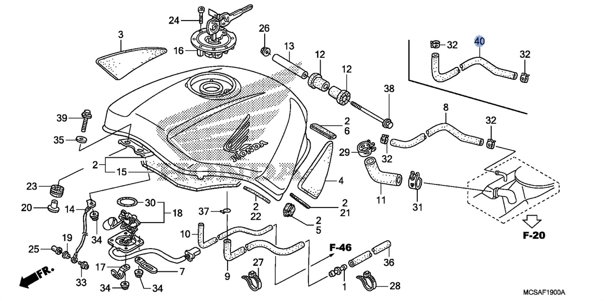 Honda OEM part 17574-MCS-R10