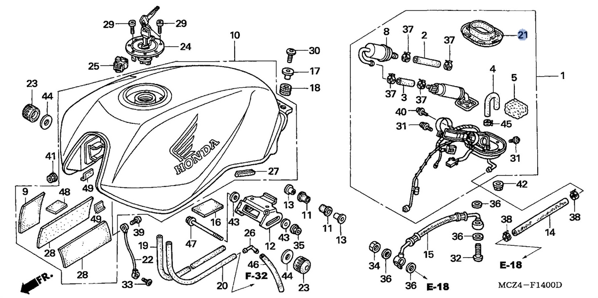 Honda OEM part 17574-MCZ-000