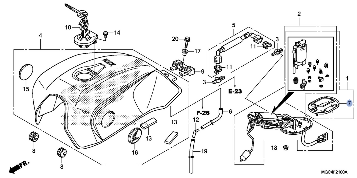 Honda OEM part 17574-MFA-D00