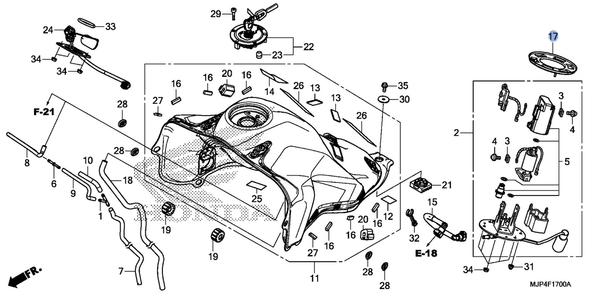 Honda OEM part 17574-MGS-D30