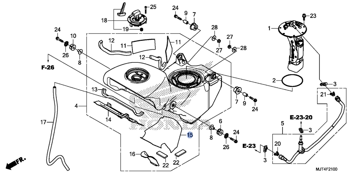 Honda OEM part 17574-MJT-E00