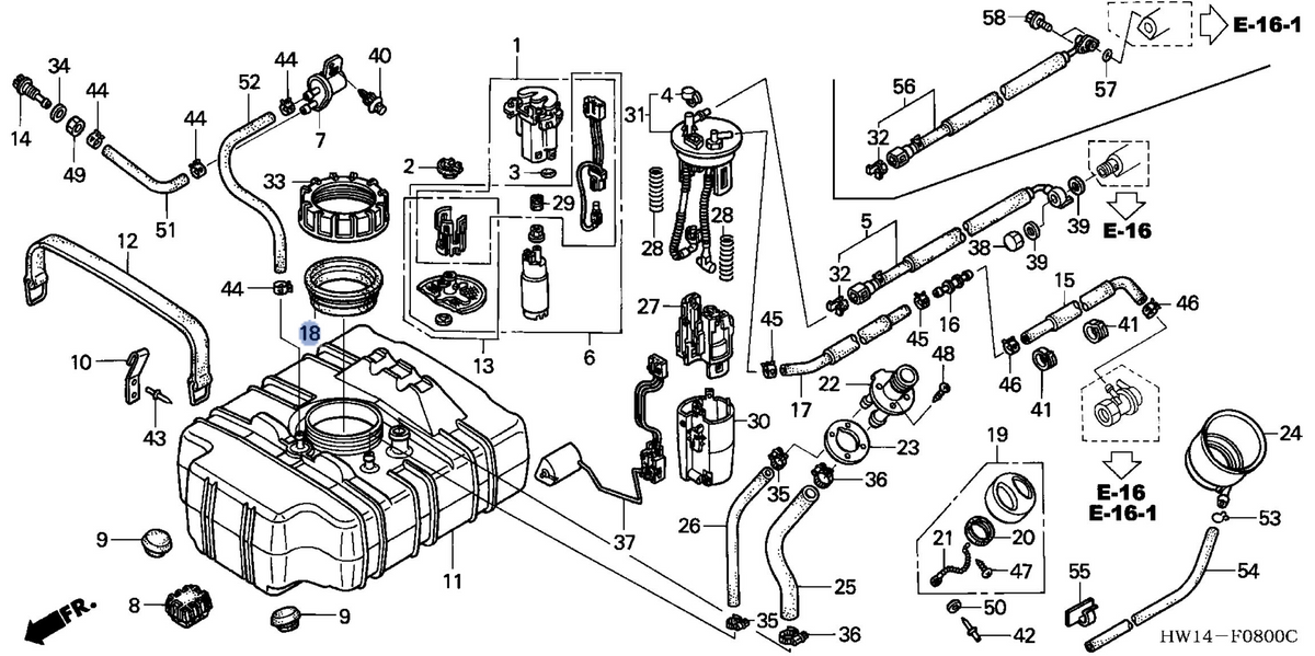 Honda OEM part 17574-S0X-A01