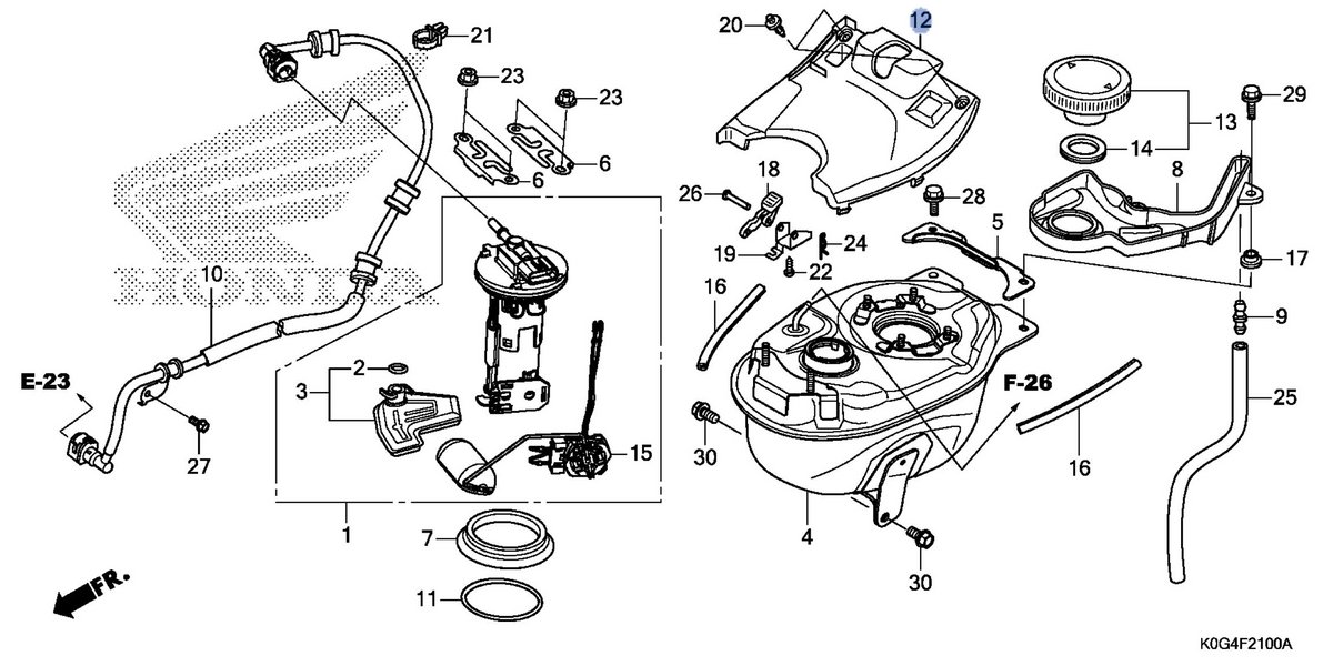 Honda OEM part 17575-K0G-900