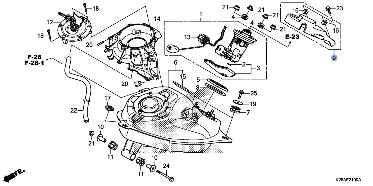 Honda OEM part 17575-K26-B00