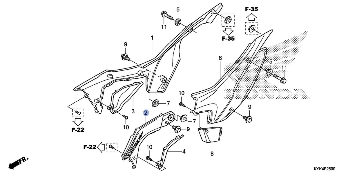 Honda OEM part 17575-KYK-910ZA