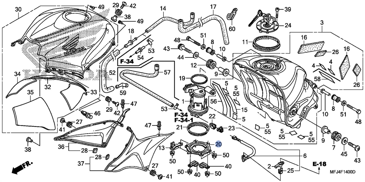 Honda OEM part 17575-MFJ-D00