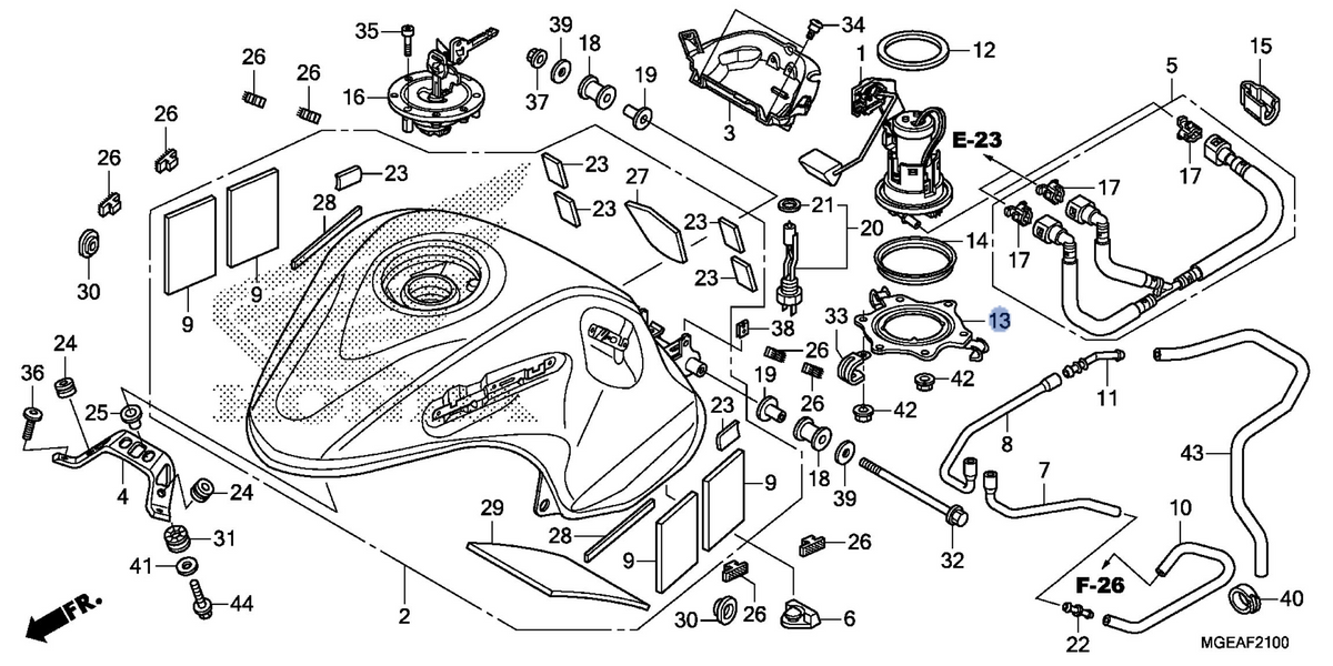 Honda OEM part 17575-MGE-000