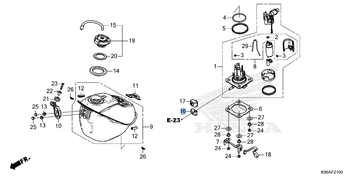 Honda OEM part 17575-MKE-AF0