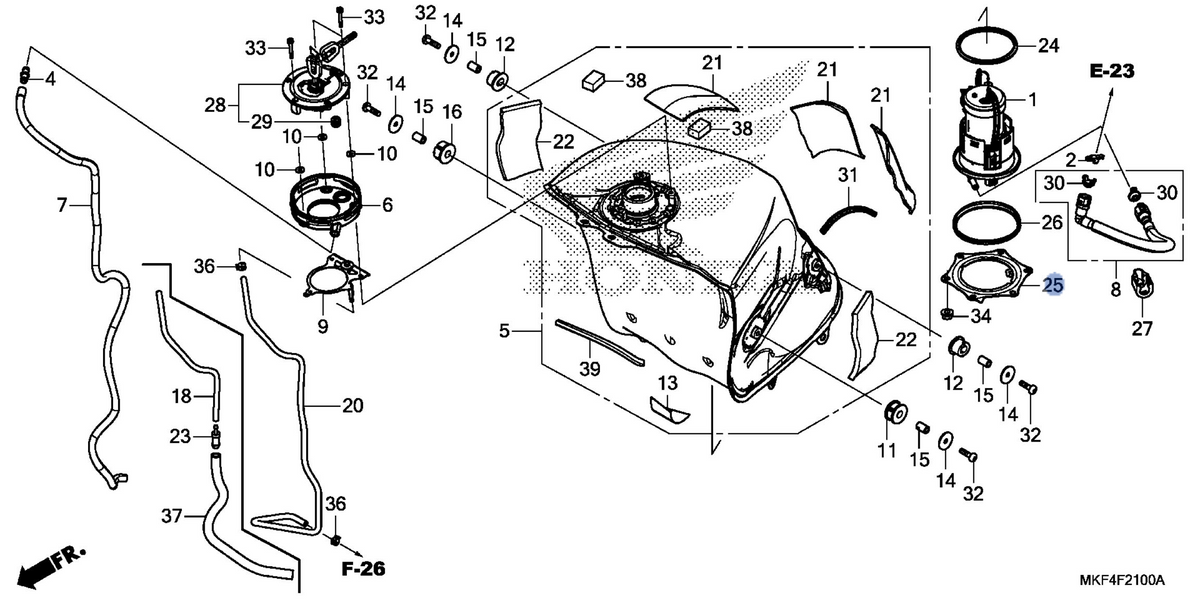 Honda OEM part 17575-MKF-D40