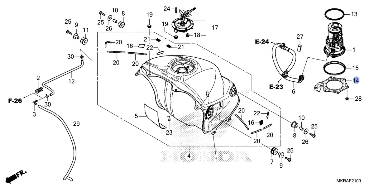 Honda OEM part 17575-MKR-D10