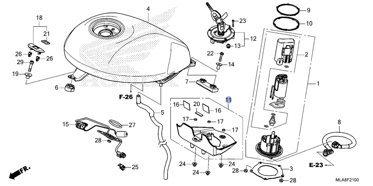 Honda OEM part 17575-MLA-A00