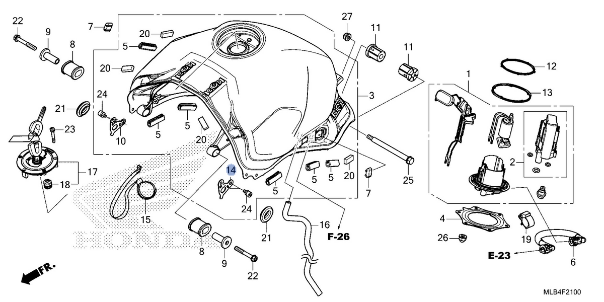 Honda OEM part 17575-MLB-D00