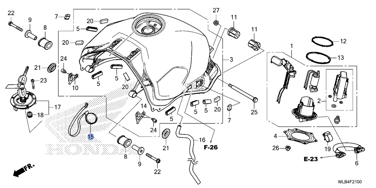 Honda OEM part 17576-MLB-D00