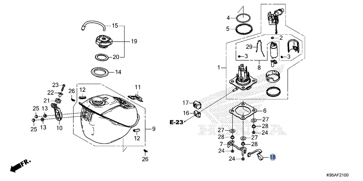 Honda OEM part 17577-MKE-AF0