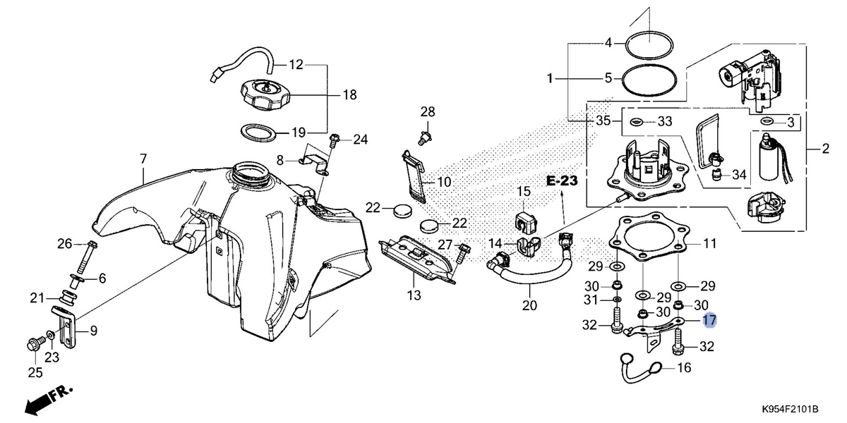 Honda OEM part 17578-K95-A50