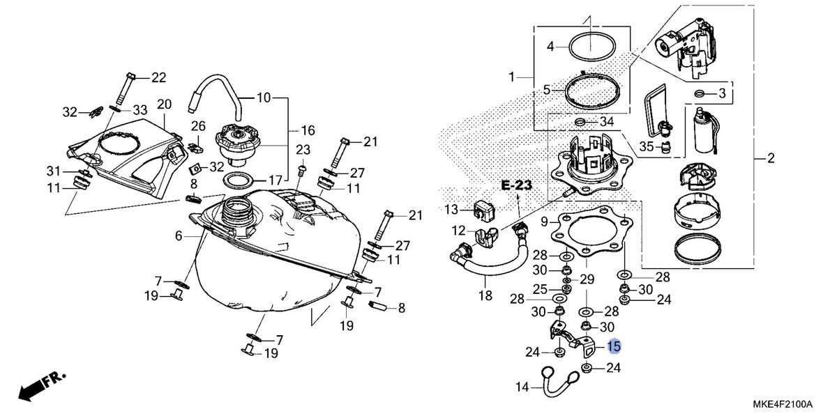 Honda OEM part 17578-MKE-A00