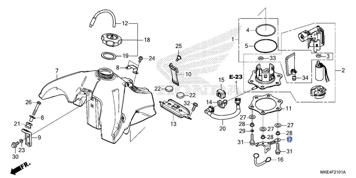 Honda OEM part 17578-MKE-A11