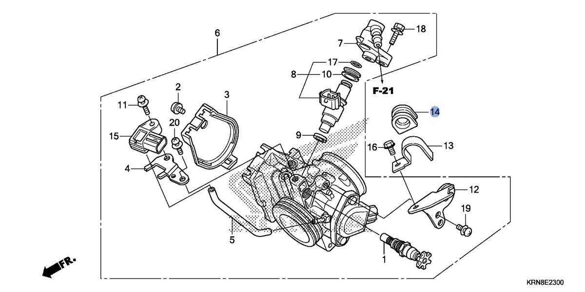 Honda OEM part 17579-KRN-A90