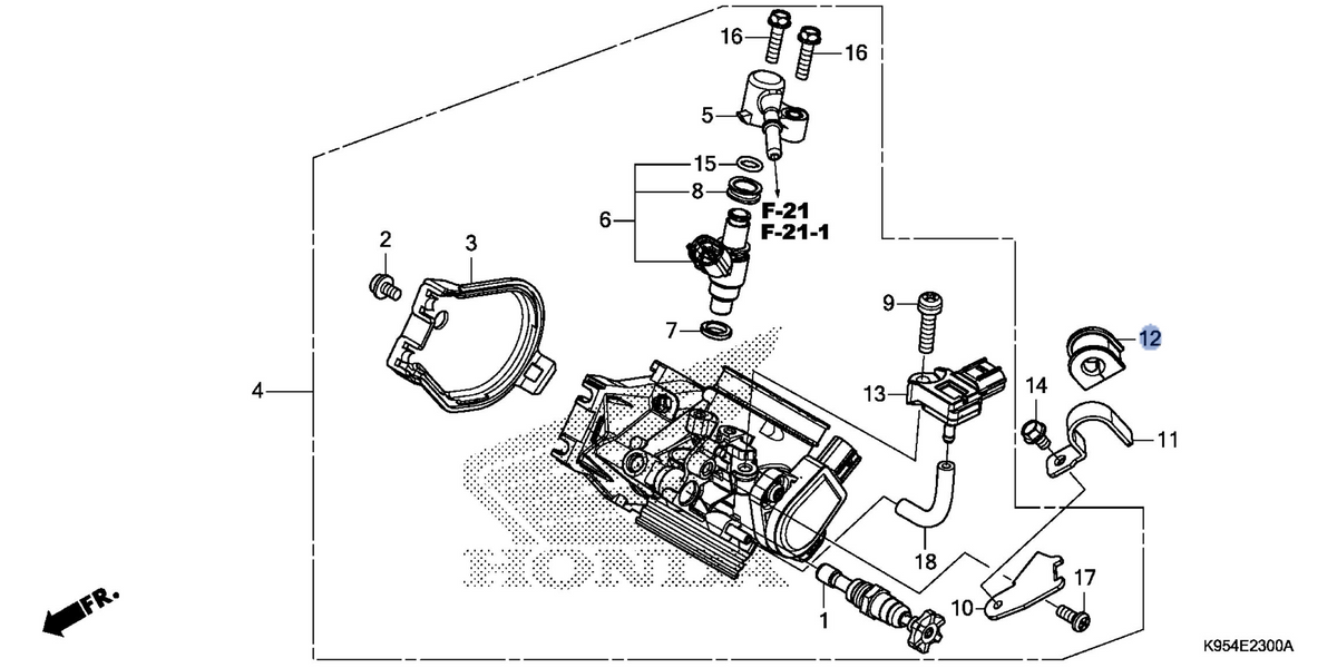 Honda OEM part 17579-MKE-A00