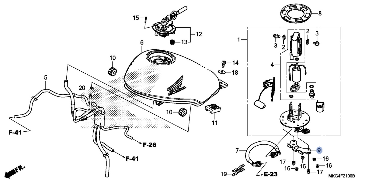 Honda OEM part 17580-MKG-A00