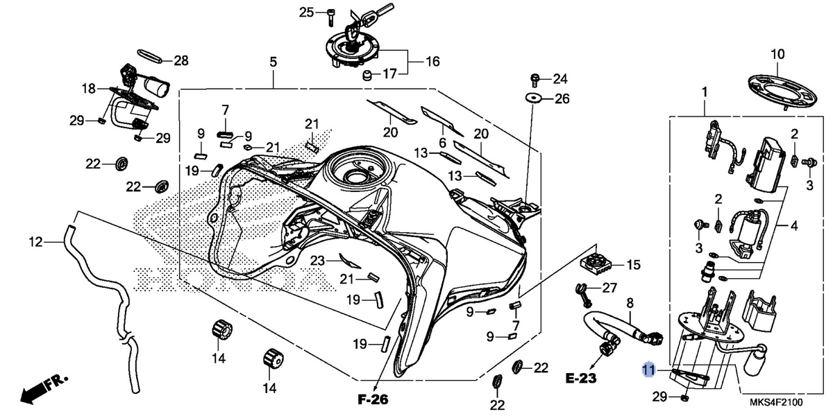 Honda OEM part 17580-MKS-E00