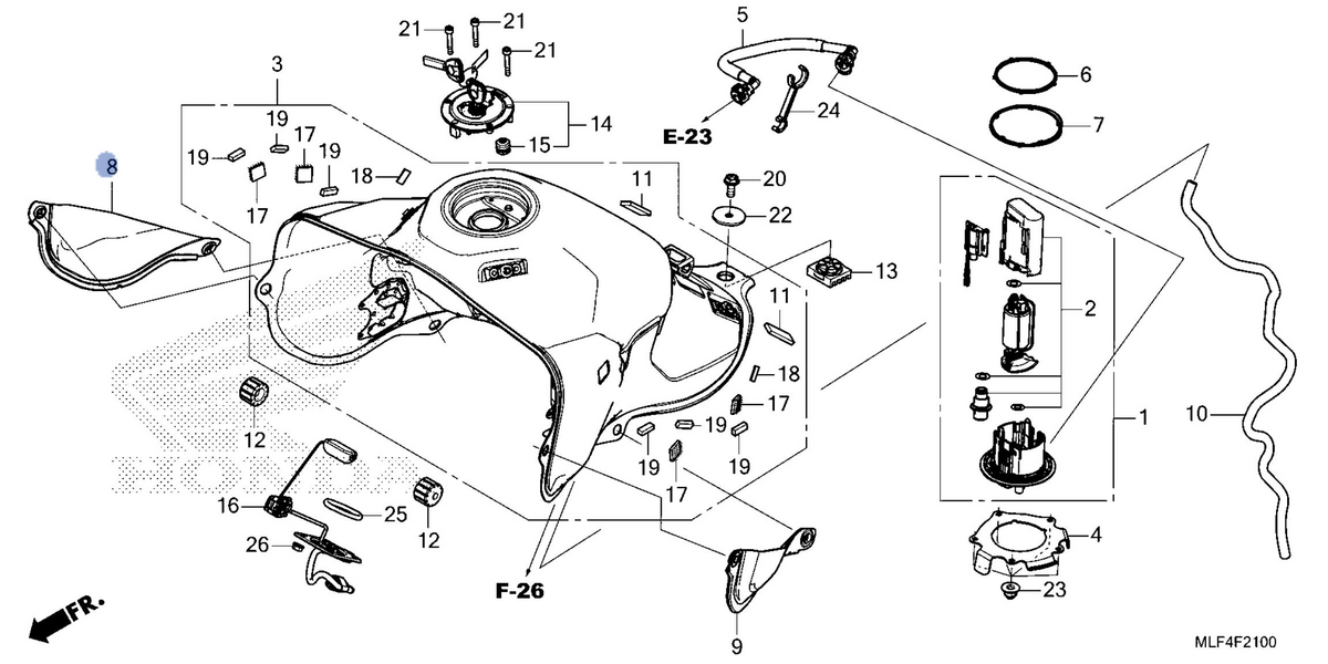 Honda OEM part 17580-MLF-E80
